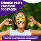 28 Color Face Painting Kit for Kids - Blue Squid Face Paint Kit Palette with 160pc accessories Stencils, Water Activated Non Toxic Washable