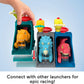 Fisher-Price Imaginext Jurassic World Launcher Set with 4.25-inch Chomping Toy Triceratops Dinosaur, Blaster & Food Projectile