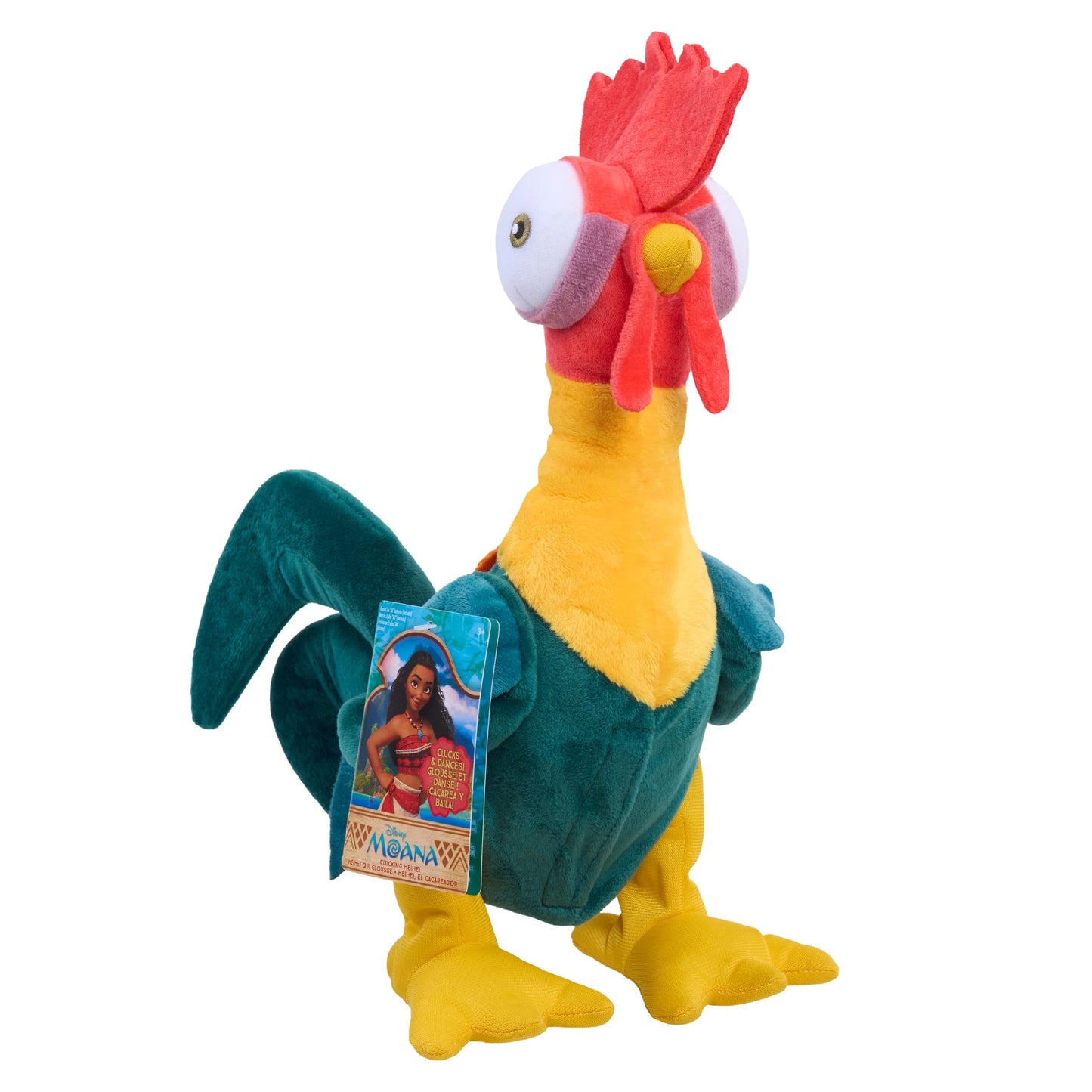 Moana 13-inch Hei Hei Feature Small Plush with Sounds and Dancing, Stuffed Animal, Pretend Play, Kids Toys for Ages 3 Up by Just Play
