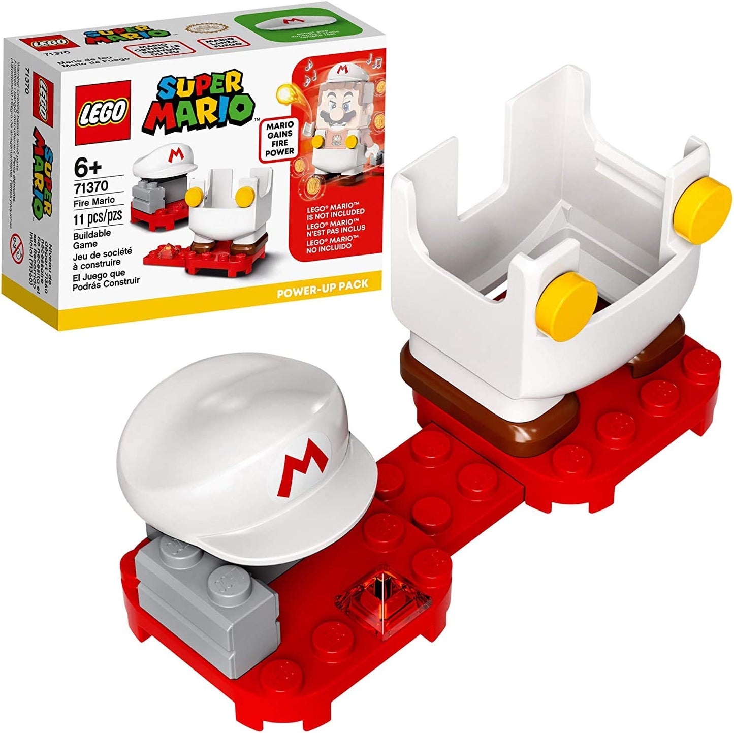 LEGO Super Mario Fire Mario Power-Up Pack 71370; Building Kit for Creative Kids to Power Up The Mario Figure in The Adventures with Mario Starter