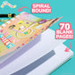 Squishmallows Original DIY Journaling Kit, Includes Craft Supplies Like Cute Stickers for Journaling, Sketch Pad, Cam The Cat Charm, Keychain, Fun