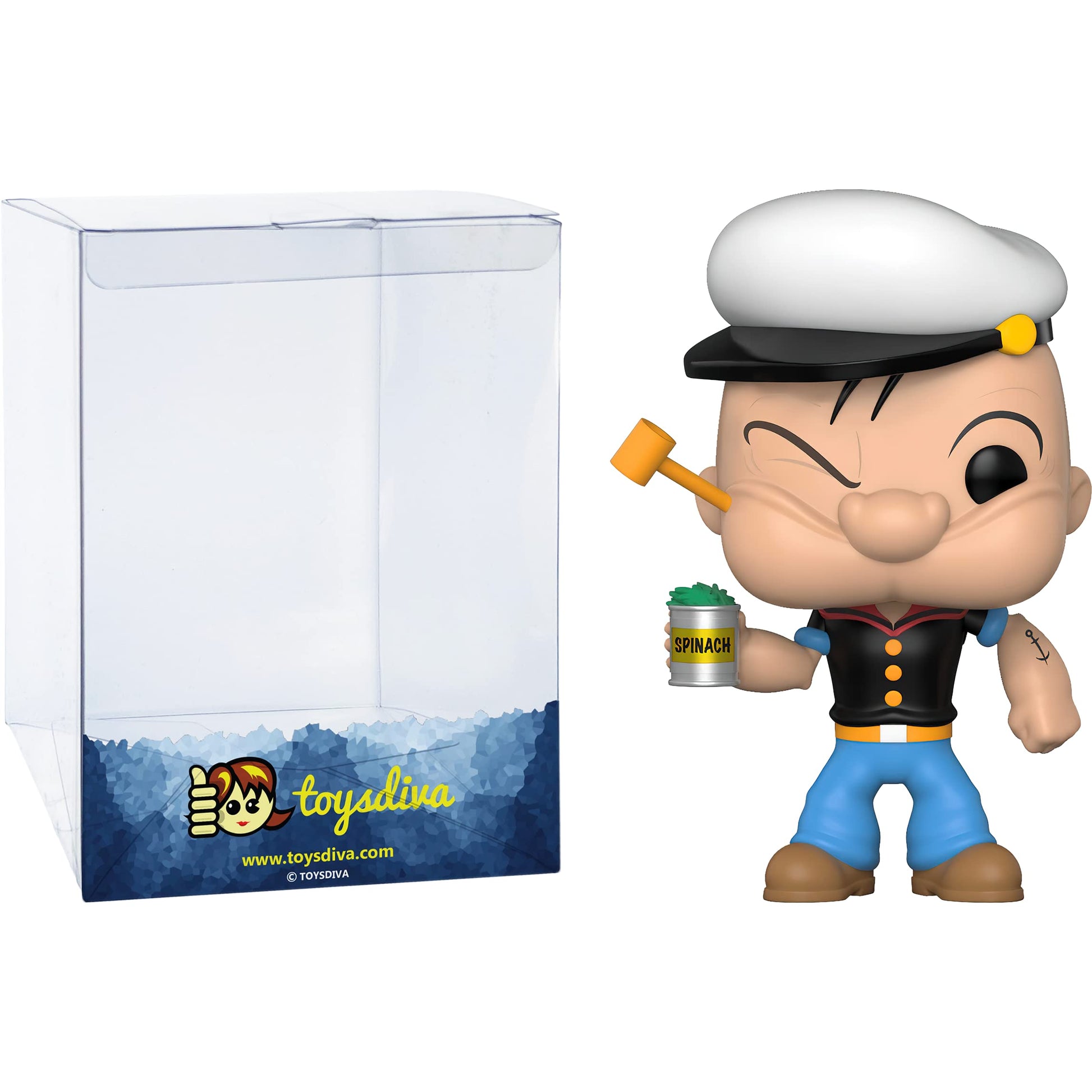 Funko P o p e y e (Specialty Series): P o p ! Animation Vinyl Figurine Bundle with 1 Compatible 'ToysDiva' Graphic Protector (369-30180 - B)