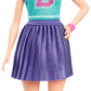Barbie Fashionistas Doll #232 with Red Hair, Wearing Sporty “B” Jersey Top and Pleated Purple Skirt with Watch and Sneakers