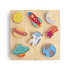 mushie Wooden Space Puzzle | for Kids 3 Years+ | Preschool Educational & Toddler Montessori Toys (8 pcs)