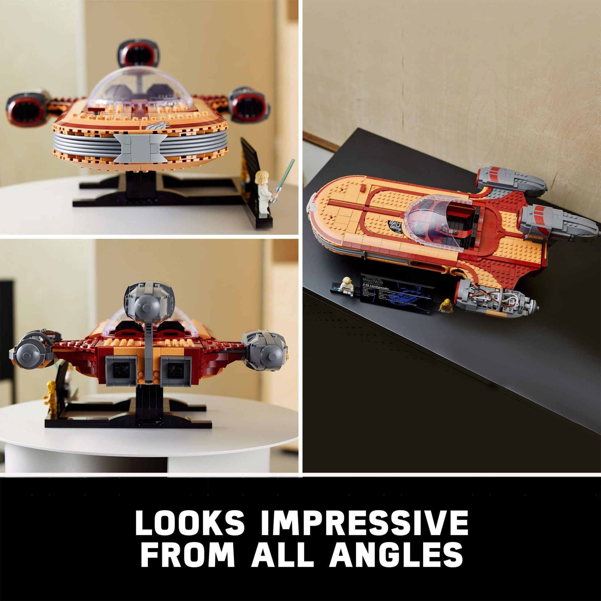 LEGO Star Wars Luke Skywalker's Landspeeder 75341, Ultimate Collector Series Star Wars Building Kit for Adults, Includes Luke Skywalker Lightsaber and