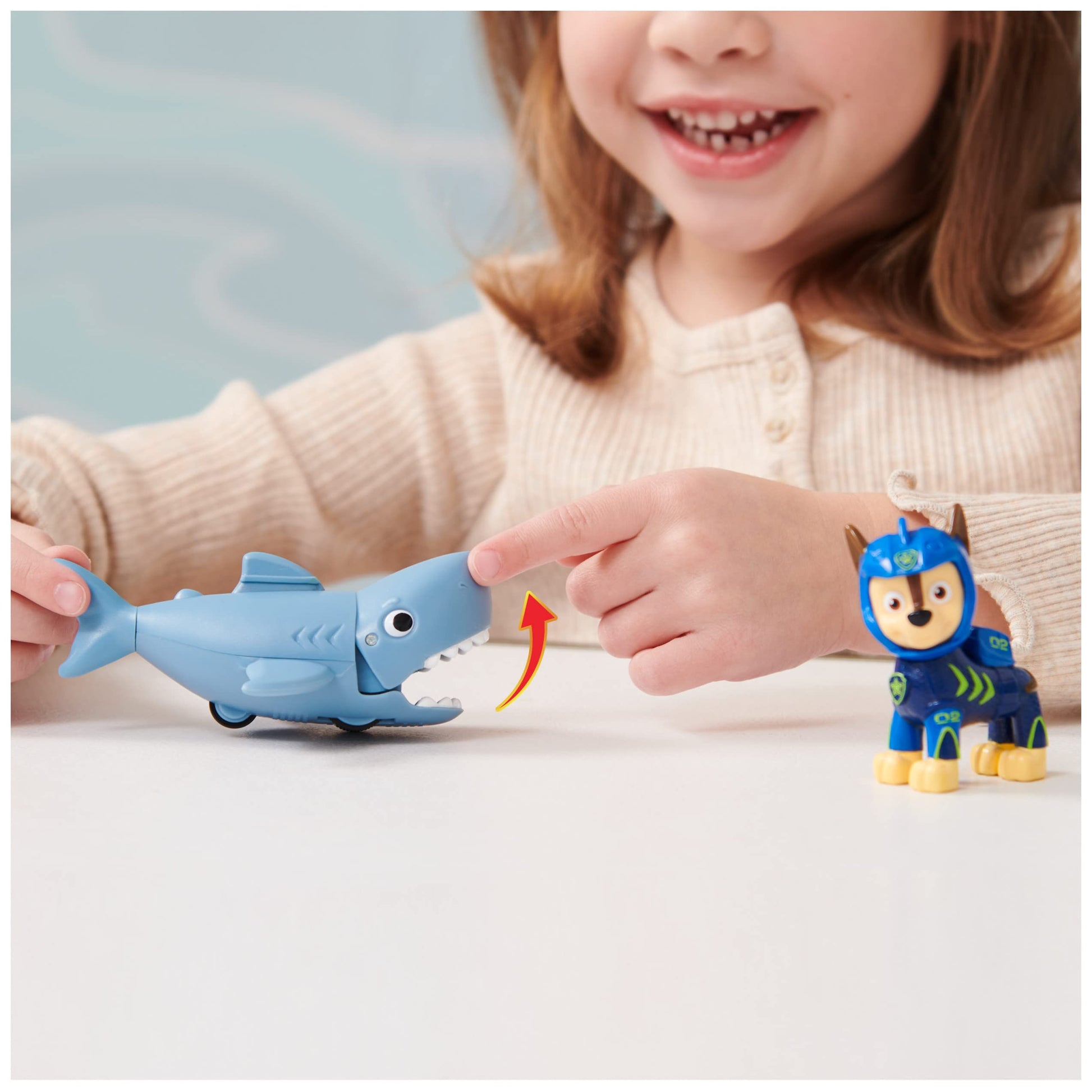 PAW Patrol, Aqua Pups Chase and Shark Action Figures Set, Kids Toys for Ages 3 and up