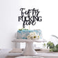 Fifty Fucking Five Cake Topper - Happy 55th Birthday Cake Decor - Cheers to 55 Years Birthday Party Decorations Supplies, Black Glitter