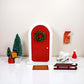 Tonttuovi Christmas Elf Accessories Wooden Miniature Elf Door for Wall for Elf Arrival Ideas