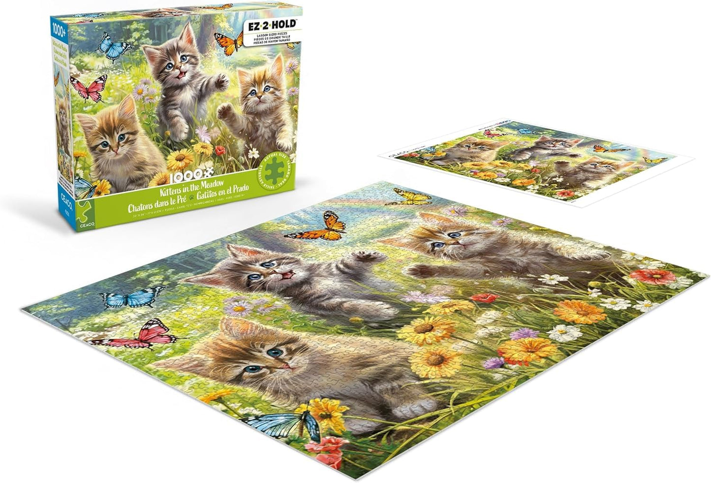 Ceaco - Kittens in the Meadow - 1000 Large Piece Jigsaw Puzzle for Adults