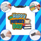 HABDJILTY 36 Set Father's Day Magnets Craft for Kids,Make Your Own Father's Gifts DIY Coloring Magnets Best Dad Crafts Kit for Happy Fathers Day Dad's