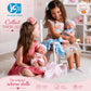 JC Toys Realisic Reborn Baby Doll 15" - Anatomically Correct Real Girl Doll, Soft Vinyl, Pink Knit Outfit & Accessories, Made in Spain, La Newborn