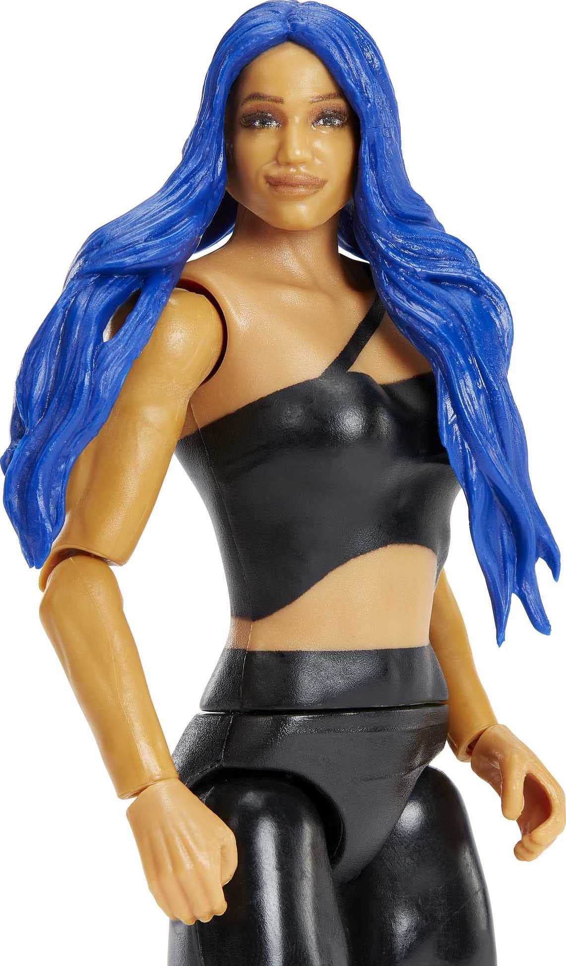 WWE Sasha Banks Basic Action Figure, Posable 6-inch Collectible for Ages 6 Years Old & Up