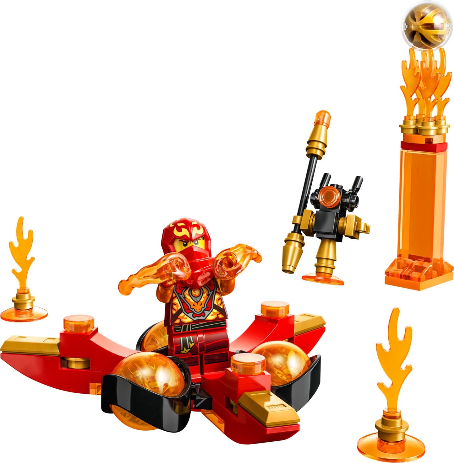 LEGO NINJAGO Kai’s Dragon Power Spinjitzu Flip 71777 Red Ninja Toy Building Set with Kai Minifigure; Gift for 6 Year Old Boys, Girls and Ninja Fans
