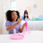 Barbie Bubble Sparkle Mermaid Doll with Bubble-Making Feature & Solution, Tray & Hairbrush, Plus Long, Color-Streaked Brunette Hair