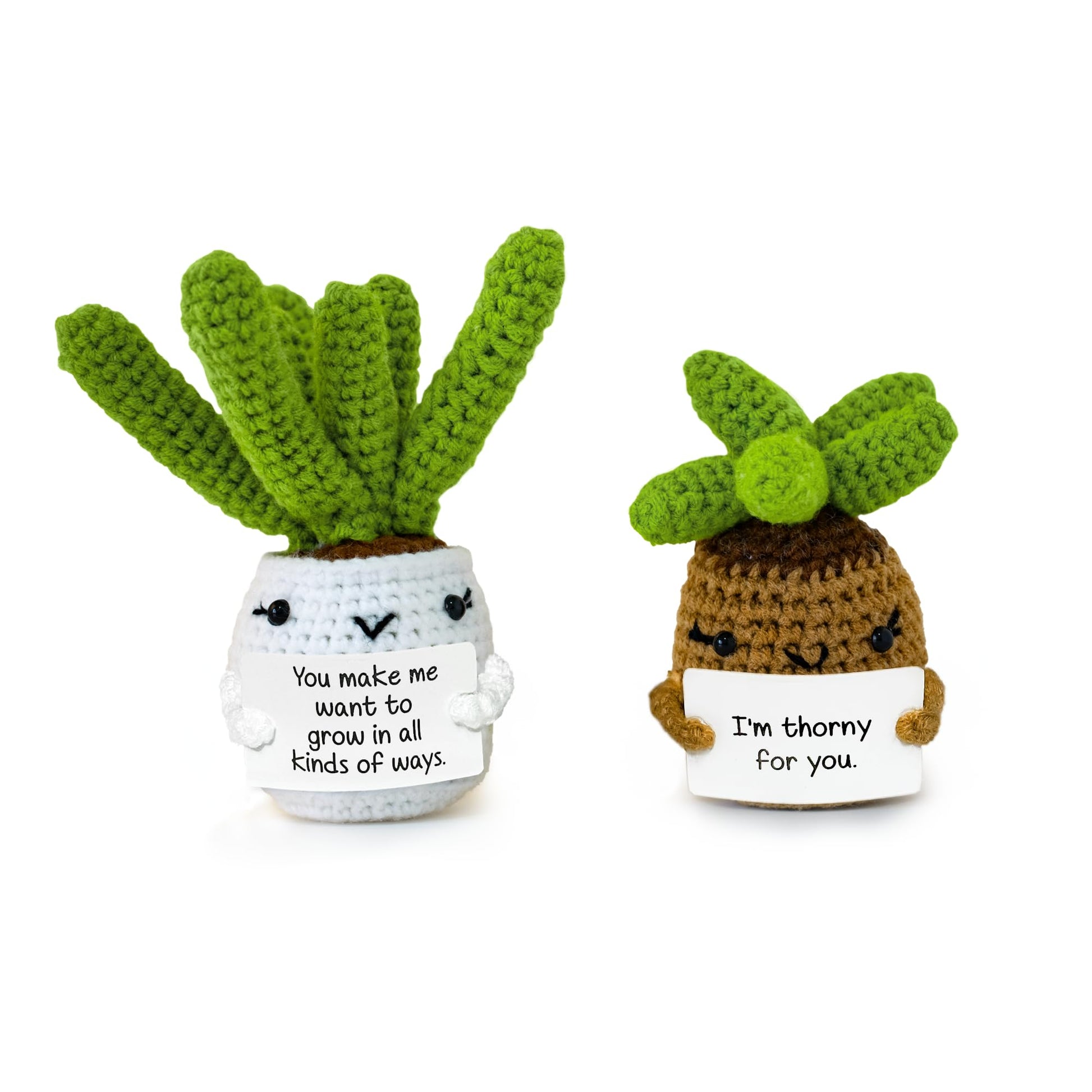 AltrEgo Funny Anniversary, Romantic, Couple Gift for Her Him Girlfriend Wife Husband Birthday Handmade Crochet Dolls Pair with Naughty Quote, Unique