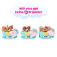 Baby Born Surprise Mini Babies 2.25" - Unwrap Surprise Twins or Triplets Collectible Baby Dolls with Soft Swaddle, Blanket, Rocking Horse, Age 3+