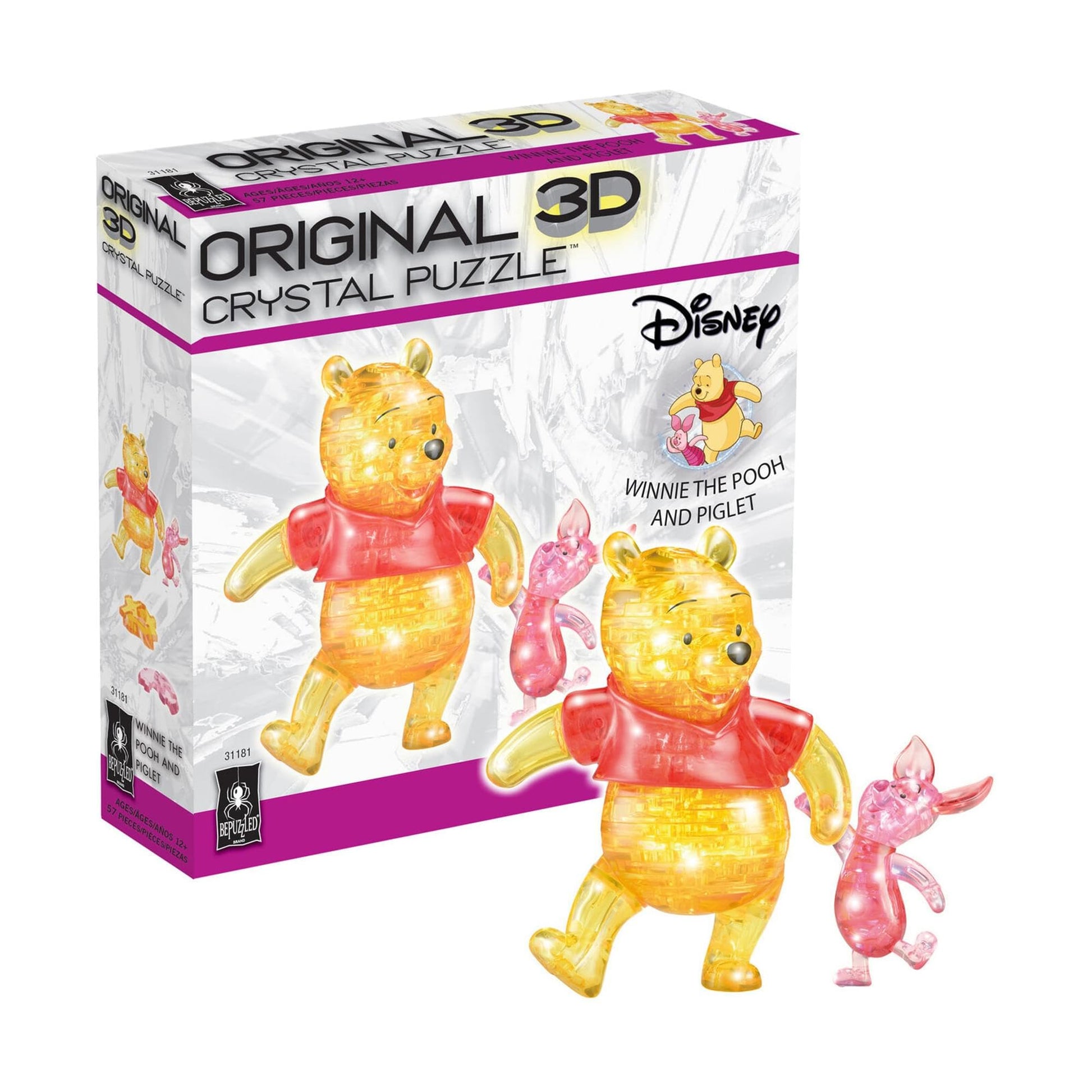 Disney Winnie the Pooh & Piglet Crystal 3D Puzzle Deluxe, Ages 12+