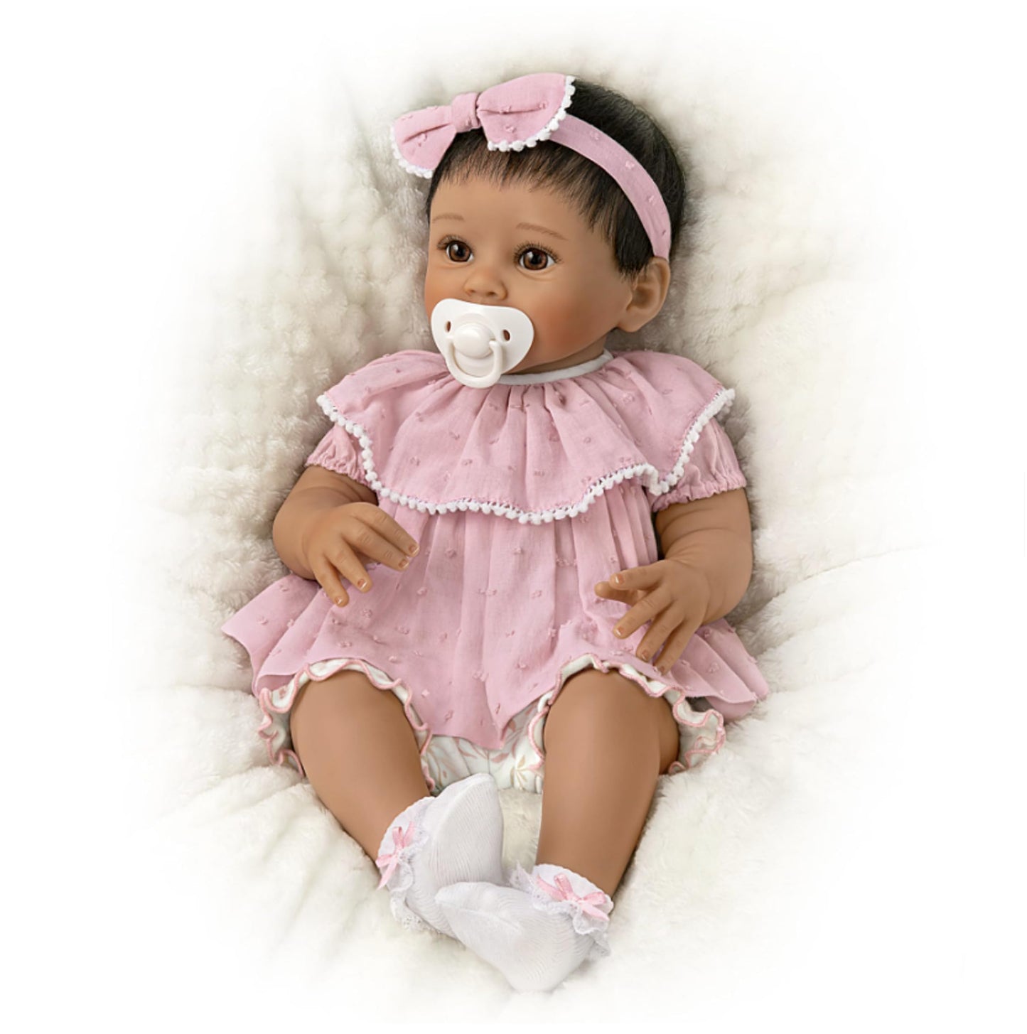 The Ashton-Drake Galleries So Truly Real Reborn Camila Baby Doll by Sherry Rawn, 17 Inch Lifelike Vinyl, Weighted Cloth Body, Hand-Painted Features