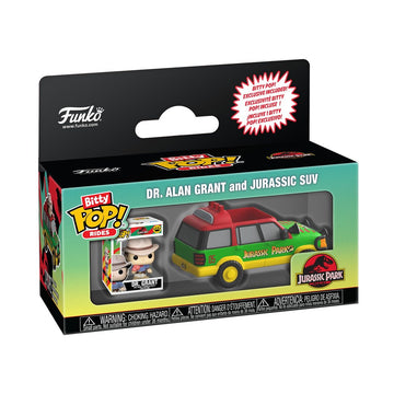 Funko Pop! Bitty Ride: Jurassic Park - Jurassic SUV with Dr. Grant - 0.9 Inch and 1.3 Inch (2.3 and 3.3 Cm) - Movie Collectable - Official Merchandise