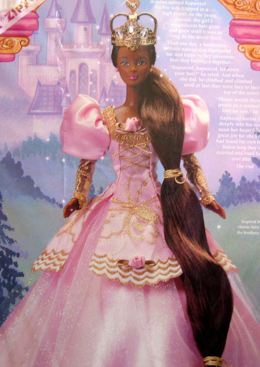 Mattel Barbie 18164 1997 Rapunzel African American Doll