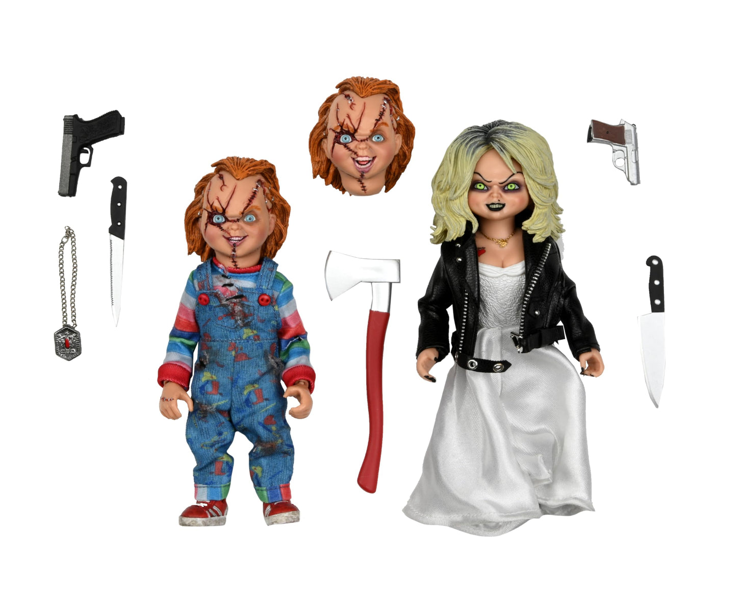 NECA Bride of Chucky - Chucky and Tiffany 2-Pack - 8" Clothed Action Figure