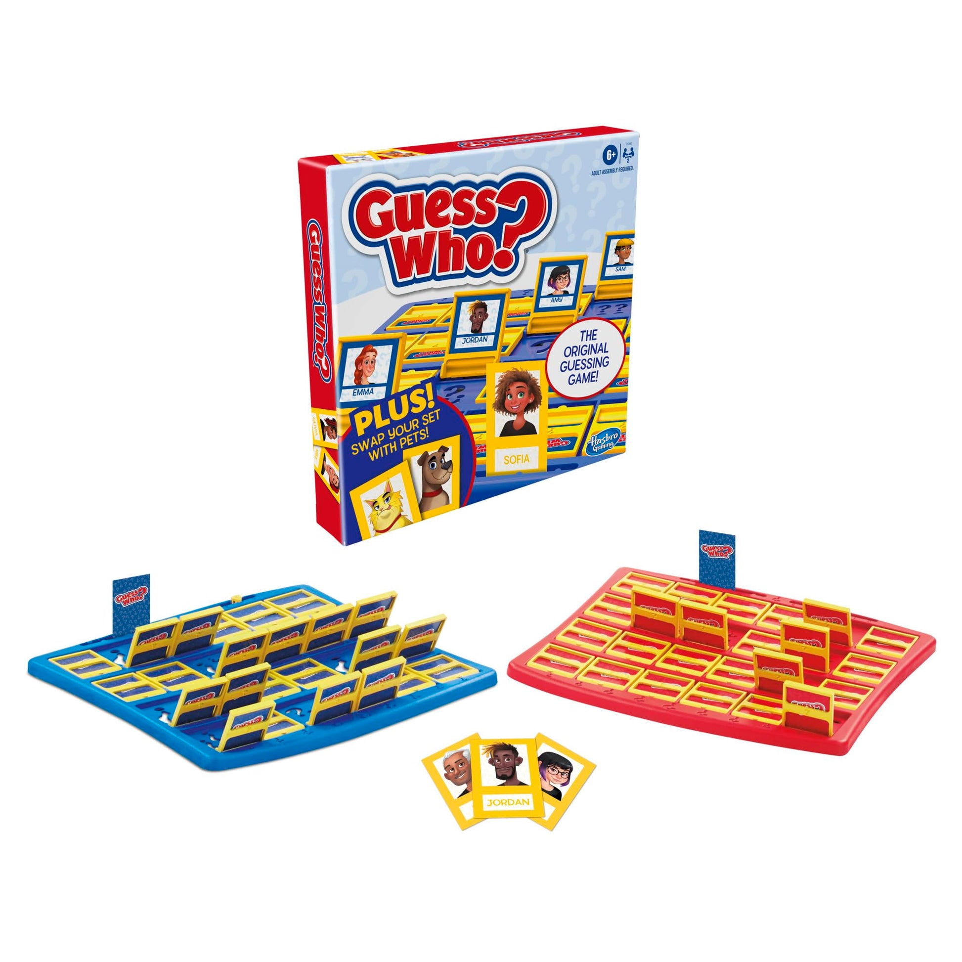 Hasbro Gaming Guess Who? Board Game, with People and Pets Cards, The Original Guessing Game for Kids, Ages 6 and Up, Easter Gifts for Boys and Girls
