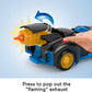 Fisher-Price Imaginext DC Super Friends Batman Toy Shake & Spin Batmobile with Poseable Figure for Pretend Play Kids Ages 3+ Years