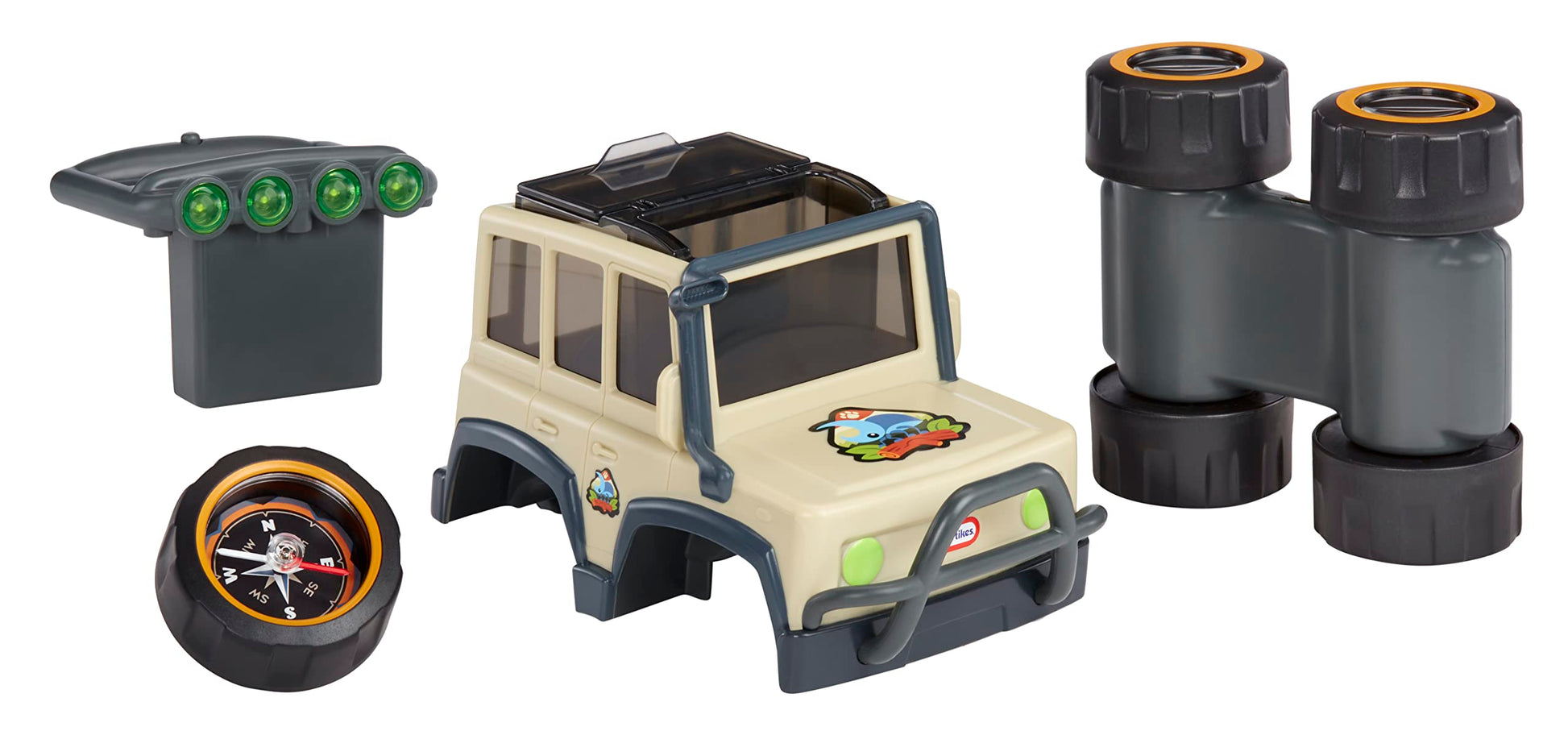 Big Adventures Binocular Searching Safari SUV STEM Toy Vehicle with Binoculars, Flashlight, and Compass for Girls, Boys, Kids Ages 3+