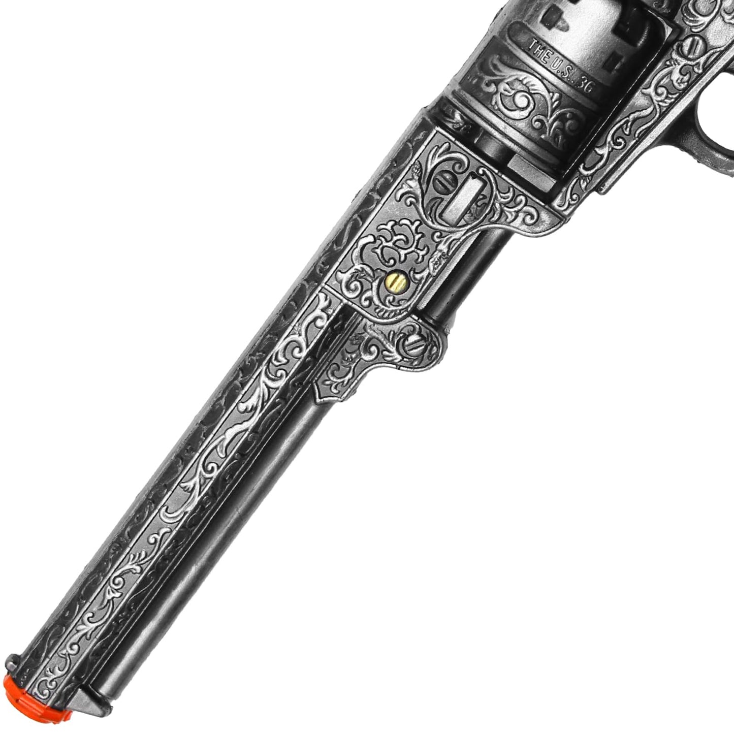13-Inch Decorative Western Classic Revolver Style, Body SMB-110 with Ornate Engravings, Suitable for Decoration, Collecting, Costuming and Cosplay