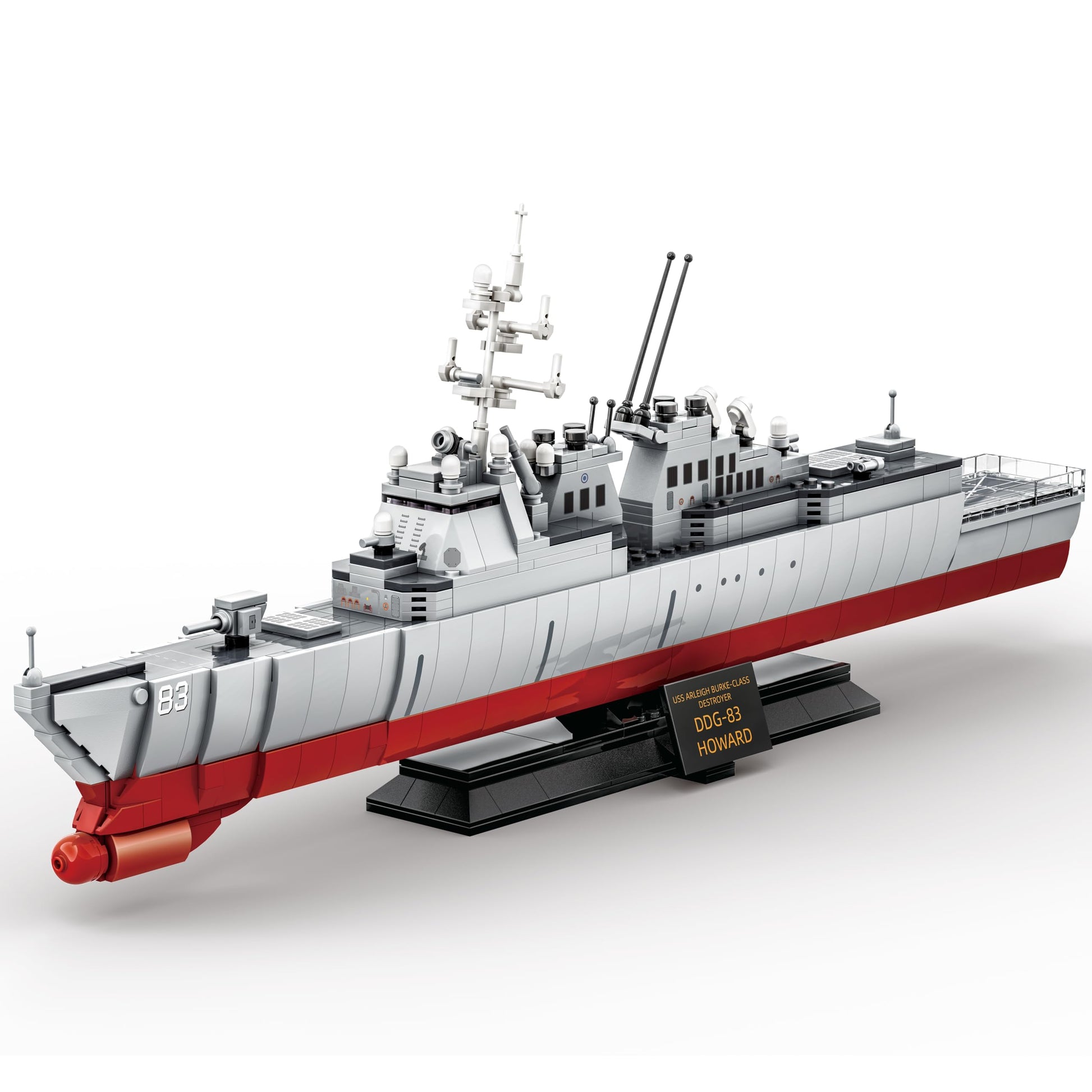Apostrophe Games Navy Destroyer Building Block Set - 612 Pieces - Building Block Set for Kids and Adults - Compatible with All Building Bricks