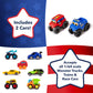 Simplay3 Portable Carry and Go Kids Race Track Toy Car Train Table, 2-Sided No Assembly for Children 3 4 5 6 7 Years Old Boys Girls, Made in USA, Red