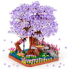 HIGH GODO Cherry Blossom Bonsai Tree Micro Building Set, Japanese Sakura Tree House Model Sets, Flowers House Mini Bricks Building Kit, Creative Toys