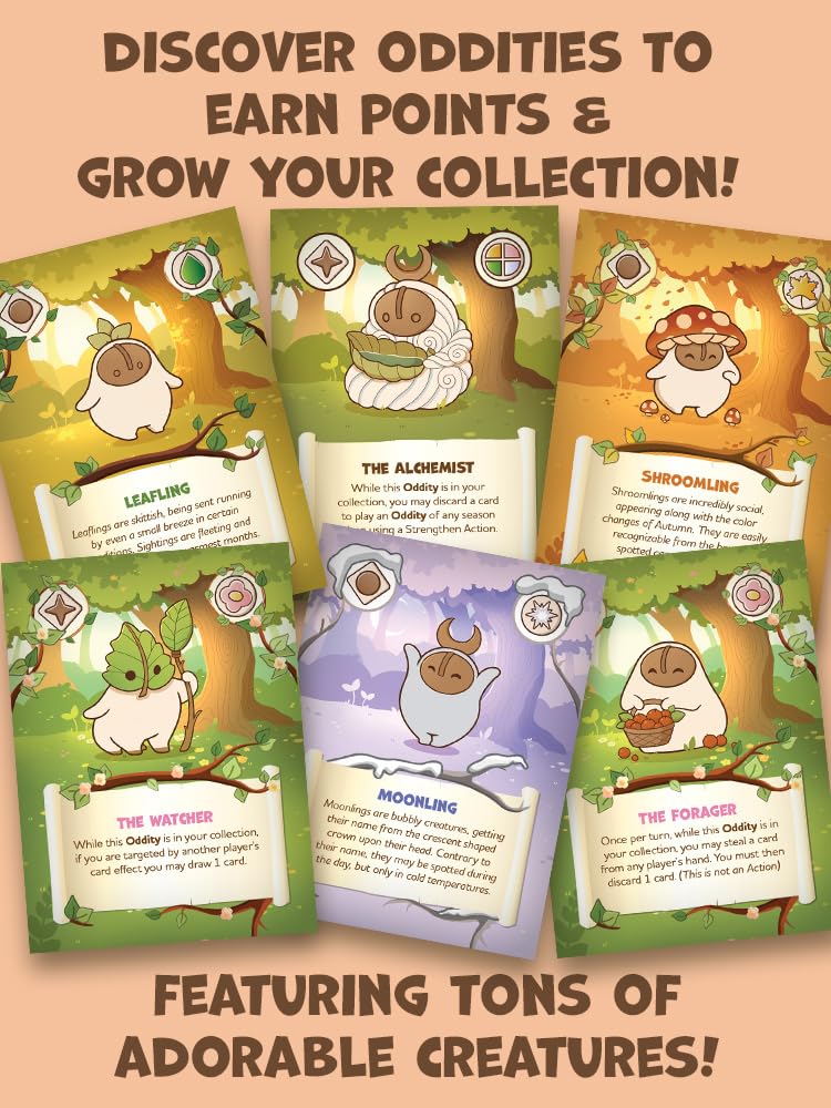 Twisted Branch Games Oddities: A Peculiar Card Game - Adorable & Easy-to-Learn Set Collection Game for Ages 8+