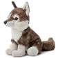 The Petting Zoo Timber Wolf Stuffed Animal, Gifts for Kids, Wild Onez Zoo Animals, Timber Wolf Plush Toy Sitting 12 inches
