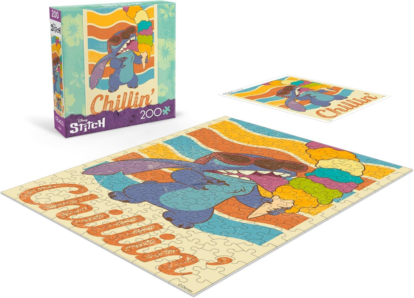 Ceaco - Disney Stitch Wear - 200 Piece Jigsaw Puzzle for Kids Ages 8-12