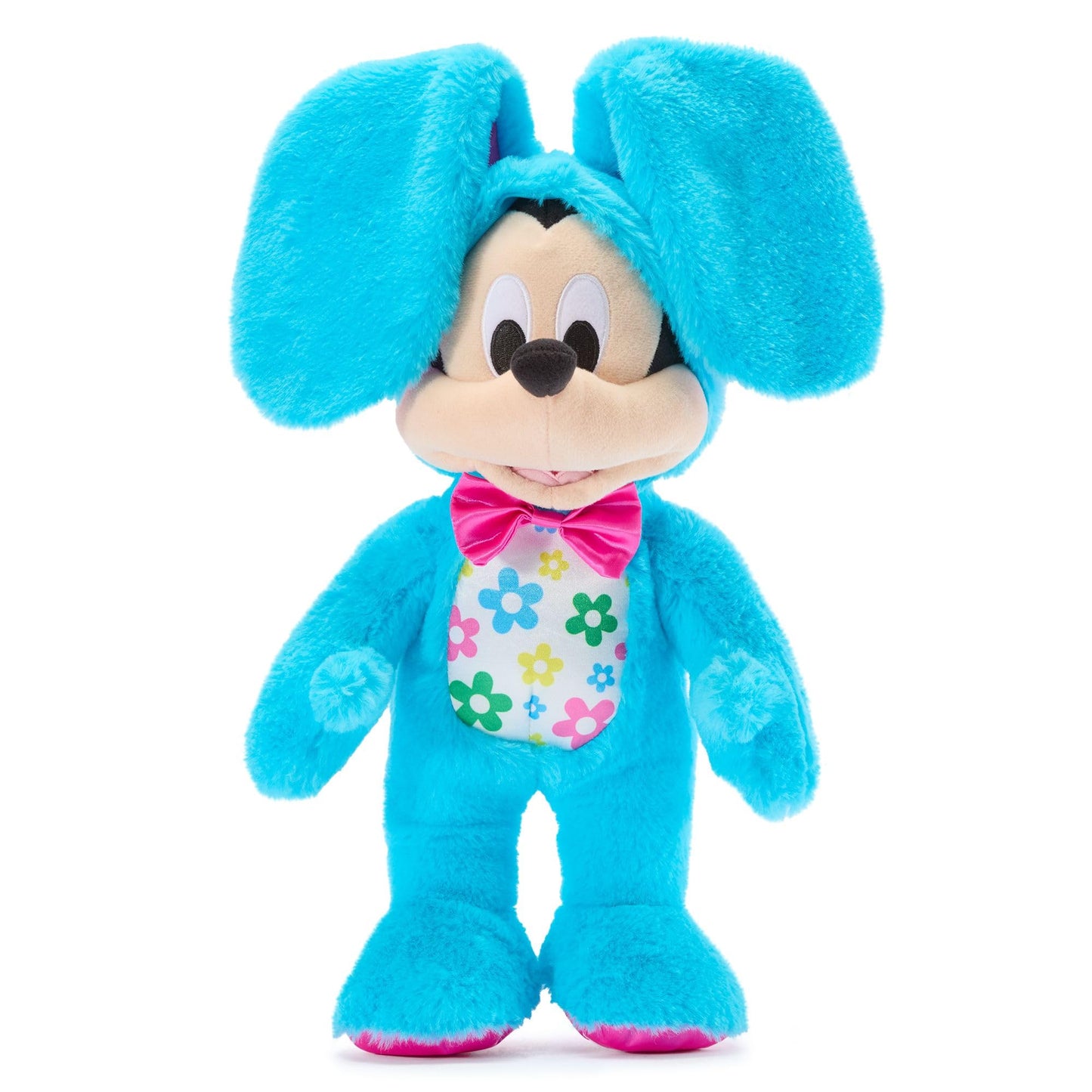 Disney Store Official 2026 Mickey Mouse Easter Plush - 14" Disney Plushy in Easter Bunny Costume with Floppy Ears, Satin Bowtie, Floral Print Tummy