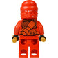 LEGO Ninjago Mini Figure Kai (Red Ninja) with Sword Holder and Two Katanas (Swords)