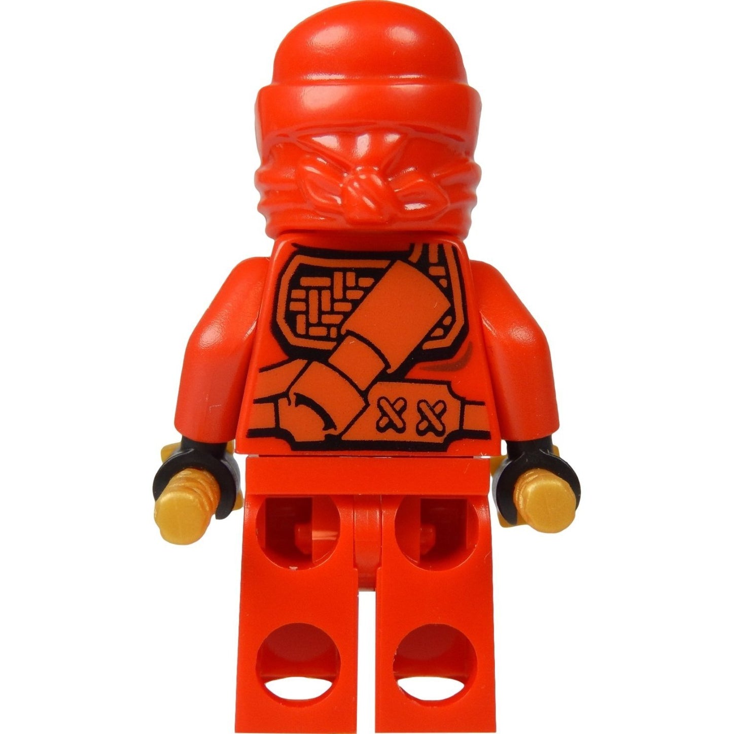 LEGO Ninjago Mini Figure Kai (Red Ninja) with Sword Holder and Two Katanas (Swords)