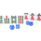 AzulHome Chinese Mahjong Game Set, 144 Large Melamine Mahjong Tiles (1.57'', Ivory) with 4 Dices and One Storage Bag, Complete Traditional Mahjong