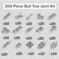 LANMANUO 300 Piece MOC Modified Joint Tow Ball Building Blocks 1x2 Classic Building Plate Bulk War Machine Early Learning Education Gifts