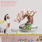 EasyAgo Mini Bricks Cherry Blossom Tree Building Set - Sakura Bonsai DIY Toy, Birthday Gift for Kids 6+ Years Old