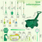 16Pcs Kids Gardening Tools,2-in-1 Kids Garening Wheelbarrow Toys