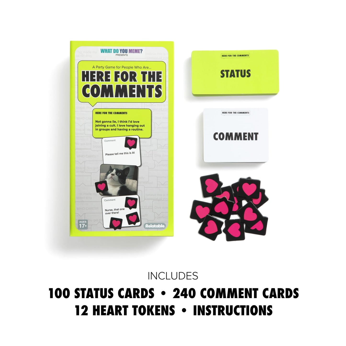 Here for The Comments by Relatable - an Adult Party Game Built on Internet Culture, Funny Party Games for Game Night and Fun Gifts - Includes 100