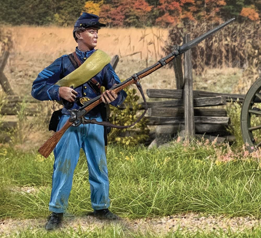 W. Britain American Civil War 31410 Union Infanty Sergeant Standing Loading Rifle 1:30 Scale Metal