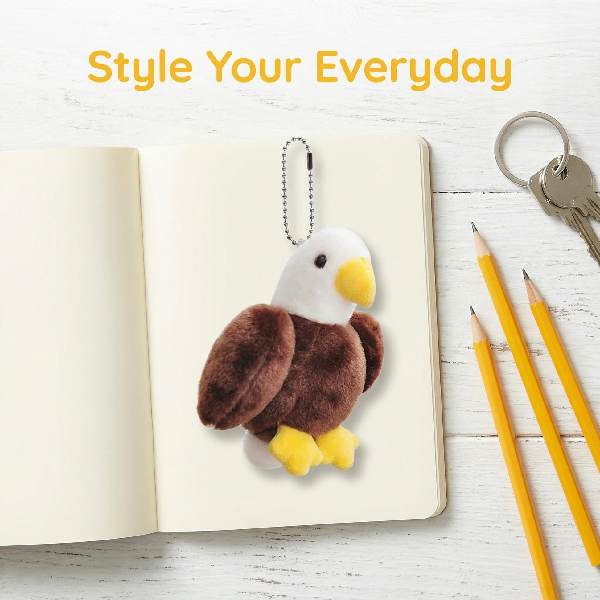 Eagle Stuffed Animals Soft Keychain Eagle Plush Cute Doll for Boys Girls 4.6in (yaos ying)