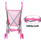 Dream Collection, Doll Stroller - Metal Fold Up and Down Umbrella Stroller for Realistic Pretend Play, Pink - 23”