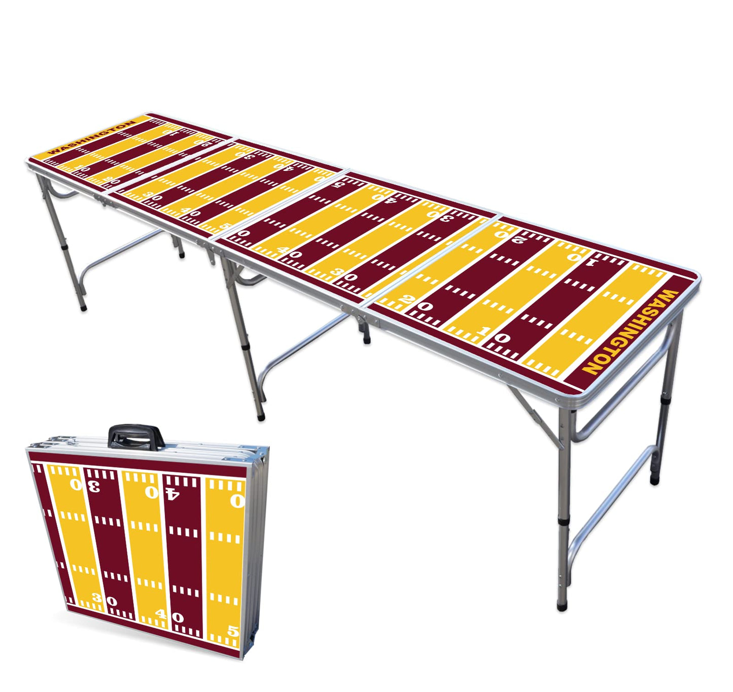 8-Foot Professional Beer Pong Table - Washington Football Field