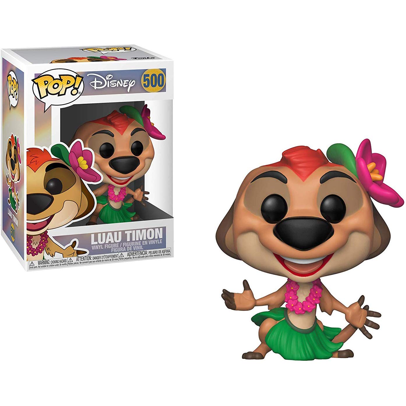 Funko Luau Timon: Lion King x POP! Disney Vinyl Figure & 1 POP! Compatible PET Plastic Graphical Protector Bundle [#500 / 36413 - B]