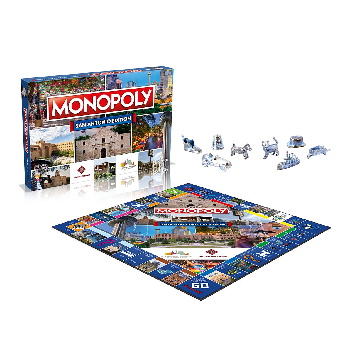 Monopoly Board Game San Antonio Edition: 2-6 Players Family Board Games for Kids and Adults, Board Games for Kids 8 and up, for Kids and Adults, Ideal