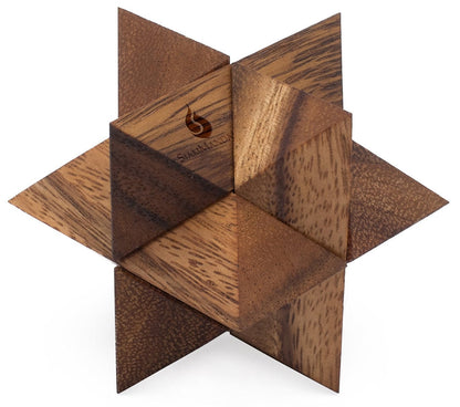 Shooting Star Puzzle: 3D Brain Teaser Wooden Puzzle for Adults Classic Handheld Interlocking STEM Skill Builder Interlocking Game Educational